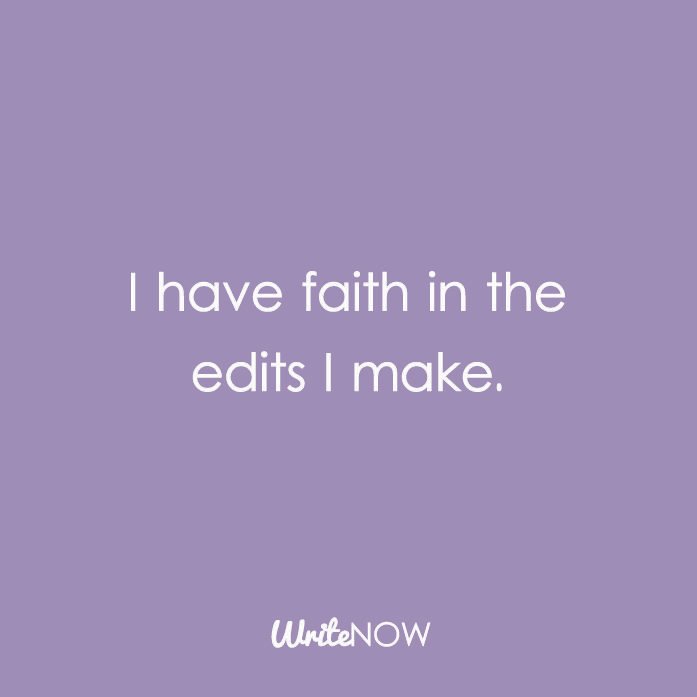 writenow_cards's tweet photo. #Affirmation is just as important to me when I'm editing as when I'm writing a fast draft. If anything it's MORE important because it's often when I lose sight of the bigger picture and doubt myself. This #AffirmationOfTheDay is for you if you're the same.💜 https://t.co/zYPLjPRY2y