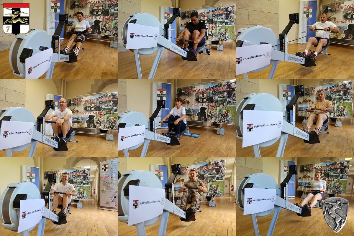 7e_brig_blindee's tweet image. #JNBAT 2021 
L'EM #7eBB a organisé hier les 7 heures de la 7, un challenge rameur. 
Objectif : ramer 7 heures d’affilée pour parcourir un maximum de kilomètres.
1️⃣0️⃣0️⃣ km au total ont été réalisés 💪 !
Félicitations 👏👍 à tous les participants !
#AvecNosBlessés 
#CohésionDéfense