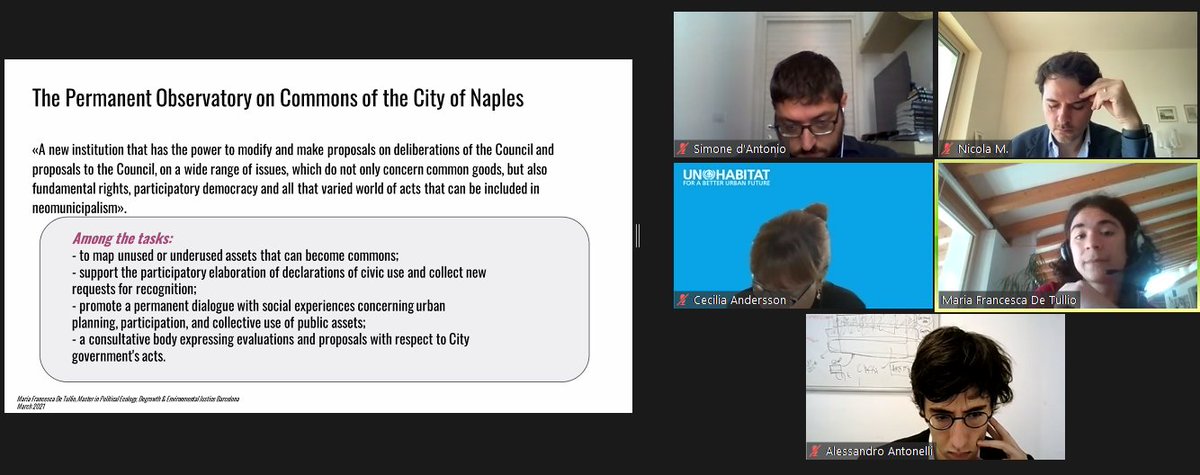LabGov's tweet photo. "The idea is to have #commoners behind the city administration that might give advices..."

Maria Francesca De Tullio (post-doc researcher, commons network of Naples) is speaking.

Join us to discover more! 💡

#civiceState https://t.co/IREfsbUmjm