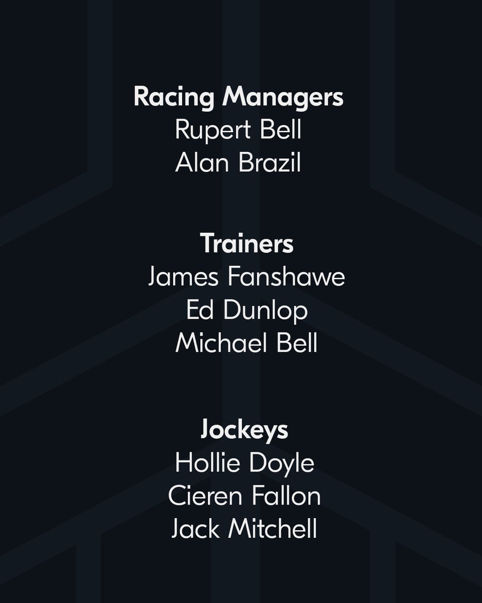 RacingLeagueUK's tweet photo. Introducing Team @talkSPORT 🎙️

Trainers - @MikeBellRacing, @james_fanshawe, @EdDunlopRacing and @varianstable  

Team jockeys - @HollieDoyle1, @Mitchelljack77 and @CierenFallonJr  

Racing Managers - talkSPORT legends @alanbrazil and @Rupertbell  

👇👇
https://t.co/Ymsj7gvcZq https://t.co/psgdjoCbCy