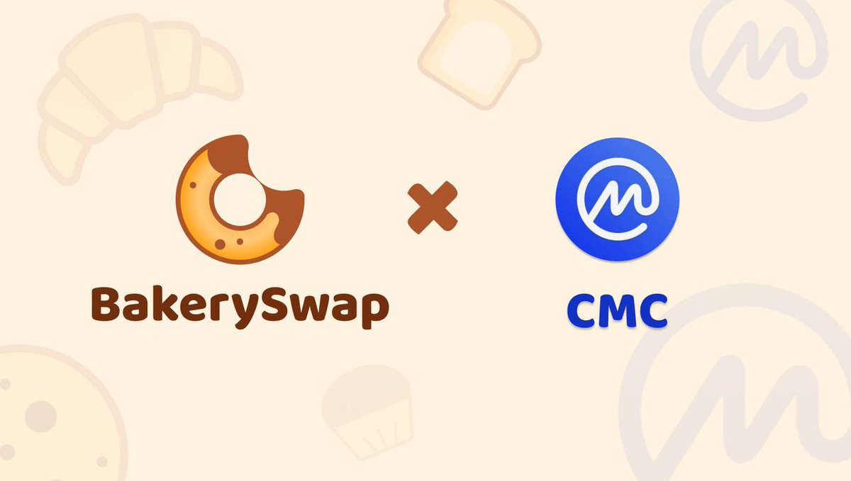 📢 Big #Airdrop Coming By @bakery_swap & @Coinmarketcap

📌Follow @bakery_swap + retweet + mention 3 friends
📌Join t.me/bakeryswap 
📌Add $BAKE to Watchlist at CMC

💡Fill in your information at coinmarketcap.com/airdrop/

👏1,000 winners will get $BAKE #giveaway!