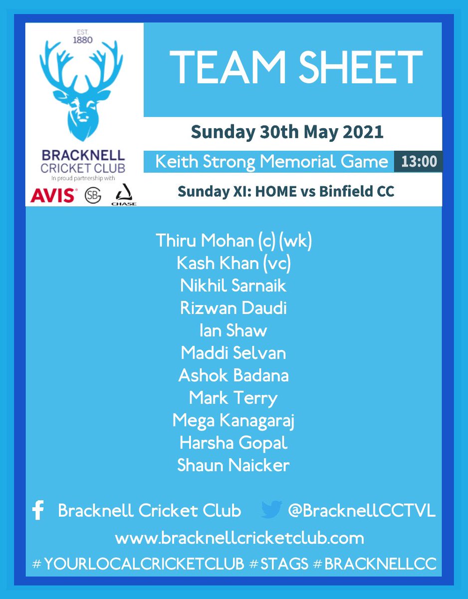 We have 3 games going ahead this weekend 🏏

Good luck to all playing 🦌

#yourlocalcricketclub #stags #bracknellcc