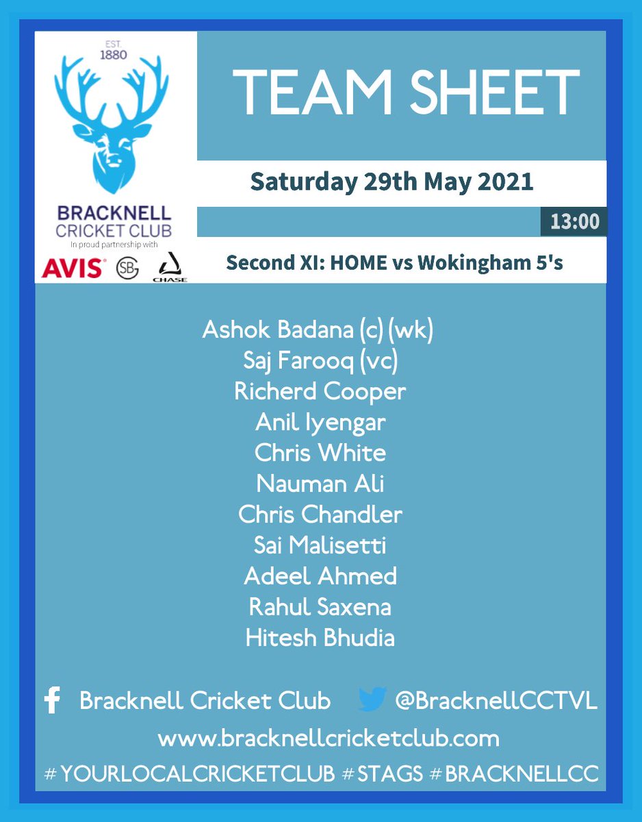 BracknellCCTVL's tweet photo. We have 3 games going ahead this weekend 🏏

Good luck to all playing 🦌

#yourlocalcricketclub #stags #bracknellcc https://t.co/1tqxOYYLPj