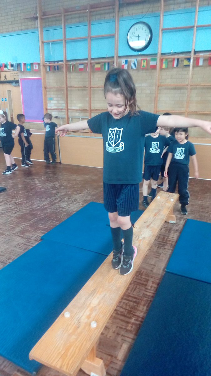 StSebastiansPri's tweet photo. Year 1 are enjoying their P.E lesson. They are practicing their balancing skills. #Stsebs @Liverpool_SSP https://t.co/gbC9eV9wza