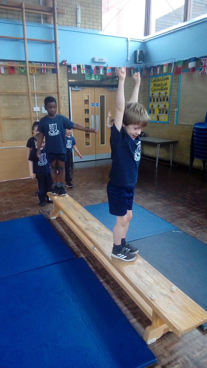 StSebastiansPri's tweet photo. Year 1 are enjoying their P.E lesson. They are practicing their balancing skills. #Stsebs @Liverpool_SSP https://t.co/gbC9eV9wza