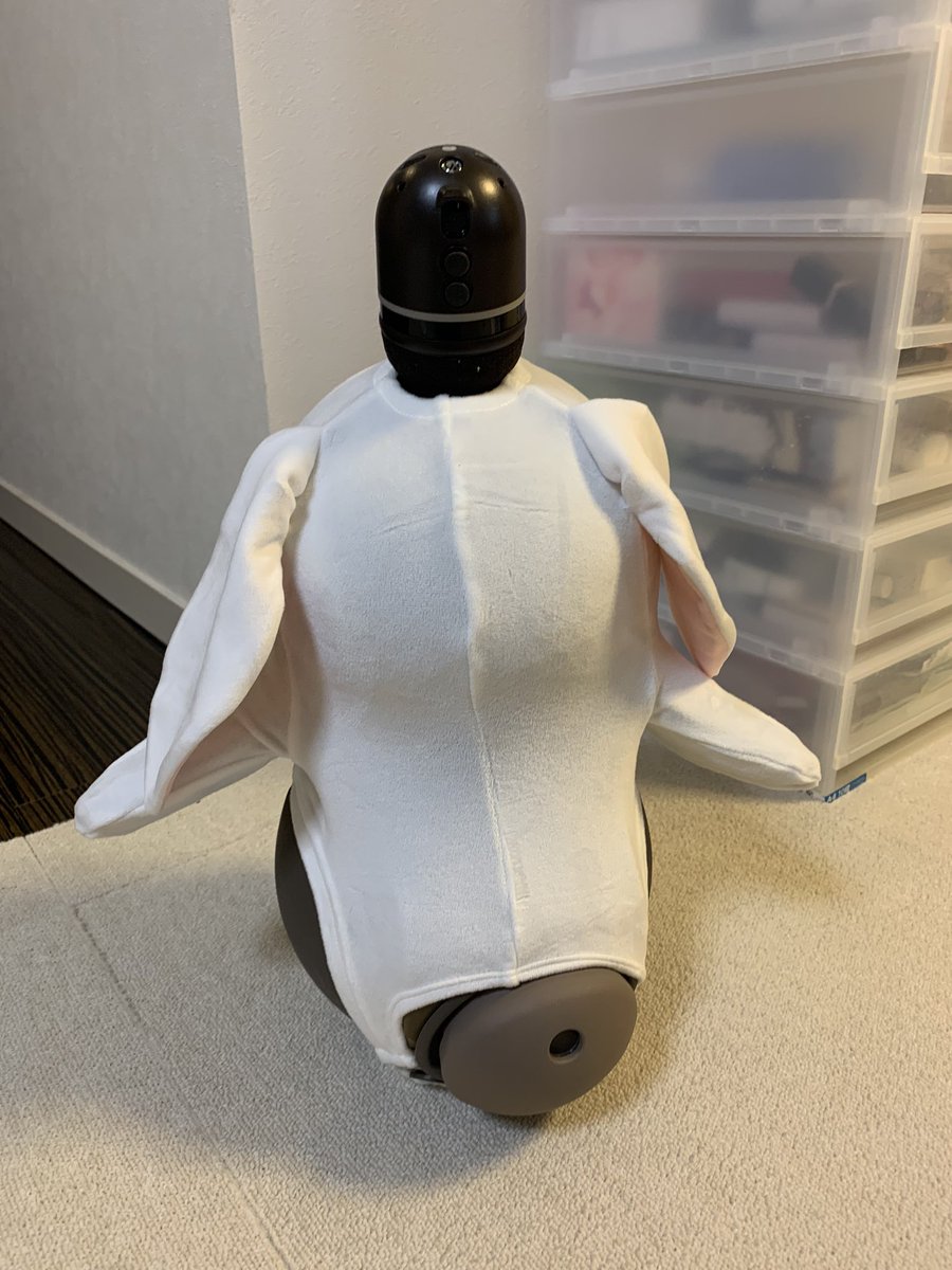 ラボット LOVOT うさぎベロアカットソー にんじん付き ホワイト