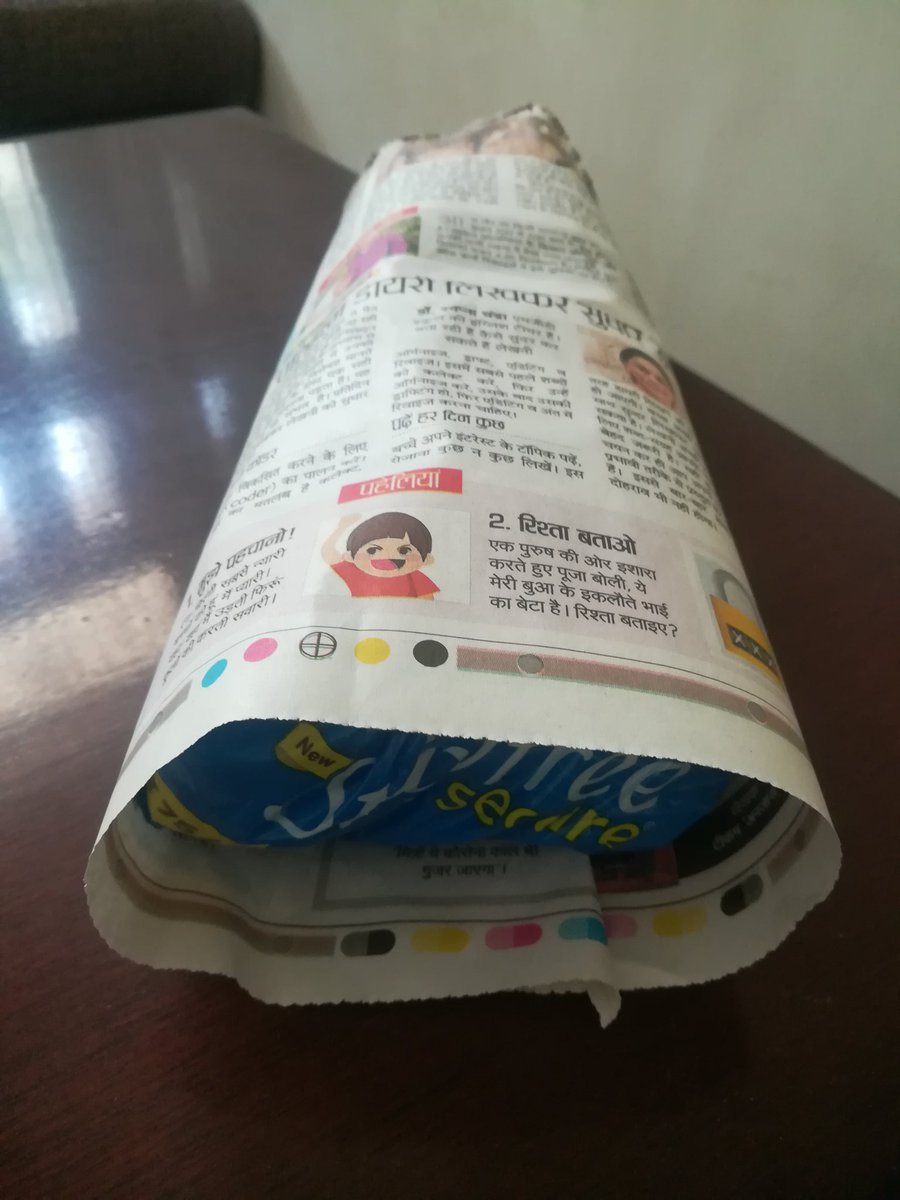 deepadoc's tweet photo. Dear society,
It's a sanitary pad used for #menstrual bleeding.
Why do u feel awkward/shame while selling it?
Why do u cover it by newspaper/black polythene?
Why it is still a stigma?
Let everyone see it in open.
Let's talk &amp; create awareness.

#MenstrualHygieneDay #menstruation https://t.co/bYjg7heRsw