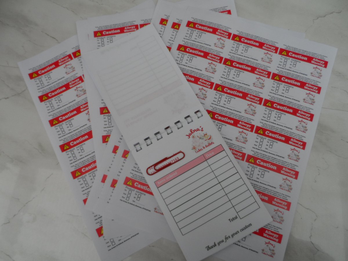 LAInkPrintingS1's tweet photo. We can also do #allergenstickers a real must for anyone selling food products, fully customisable at no extra cost. #MHHSBD #logostickers #customstickers #stickersdoneyourway https://t.co/KxameFpB2w