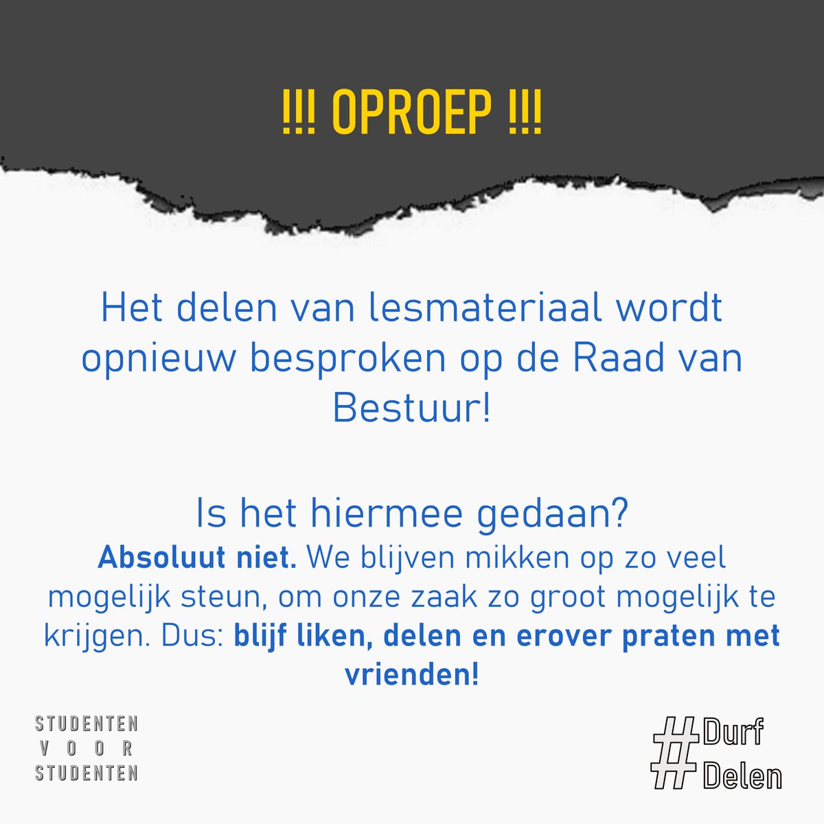 FEA_FRiS's tweet photo. de discussie zelf moet nog gevoerd worden. Help ons de actie nog groter te maken, om zo de slaagkracht verder te verhogen. Like, deel en praat erover met vrienden of collega's!  #durfdelen @ugent zie ook: https://t.co/xZY0FbY1Zt https://t.co/hPUGeXnsk2