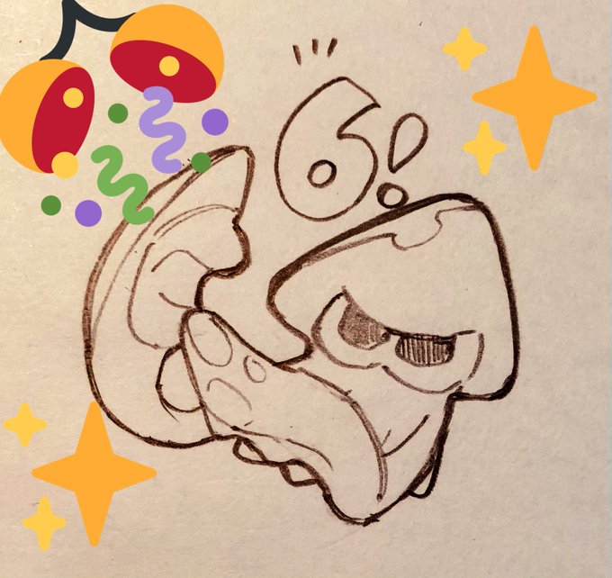 6周年おめでた落書き&amp;過去絵
#Splatoon6周年 