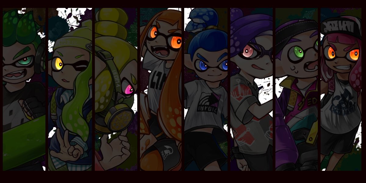 6周年おめでた落書き&amp;過去絵
#Splatoon6周年 