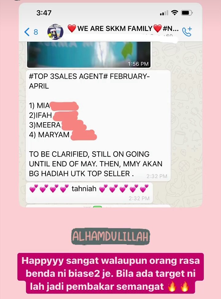 itsaere's tweet photo. Alhamdulillah tak sangka dapat top sales. Slow slow kita naik inshaallah.  Semoga Allah permudahkan ❤ https://t.co/XV3dDWHUeJ