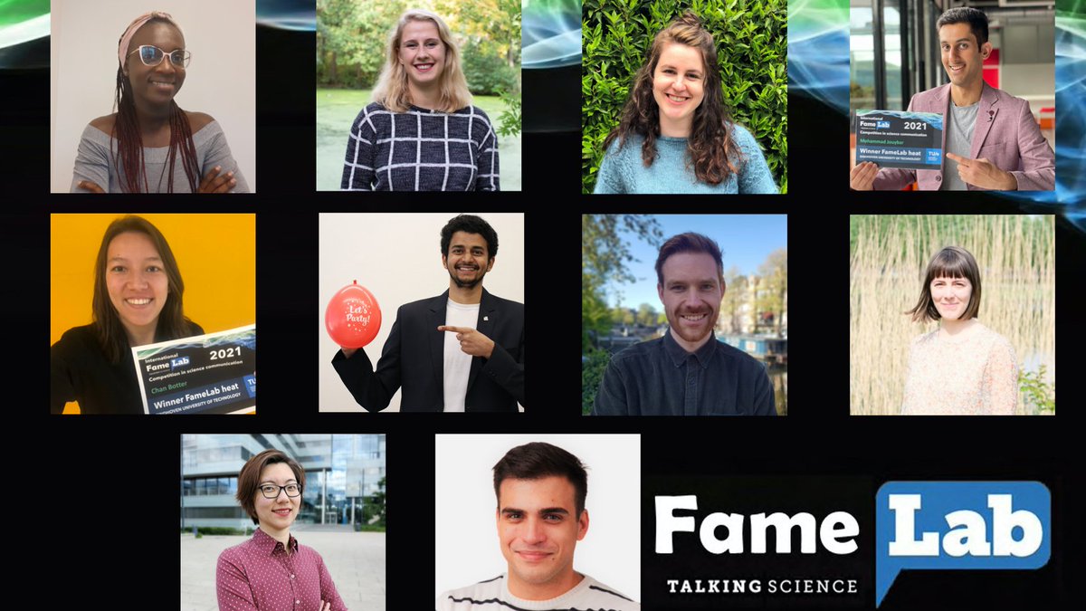 Next week (June 1st) it's the national final of <a href="/FameLab/">FameLab</a> Netherlands during @DTW2021. 10 contestants from 4 Dutch universities will present 3-minute📹pitches on some very cool topics.

Want to attend this online event? 

Register👉bit.ly/3uvobZf

#FameLabNL #scicomm