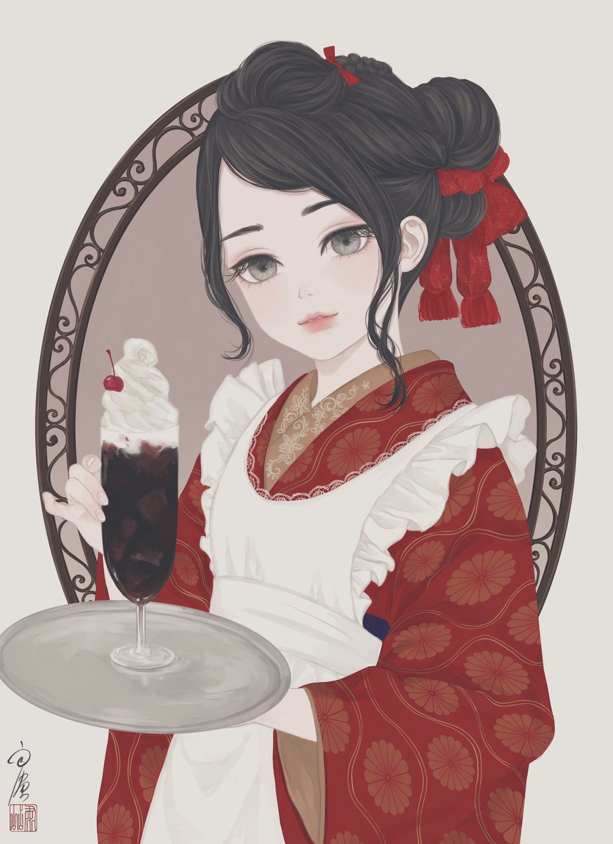 「ほろ苦く、甘く笑う 」|丑山 雨のイラスト
