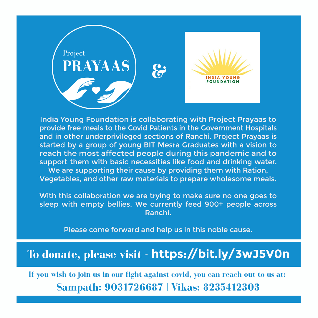PPrayaas's tweet photo. #COVID19 #CovidIndia #Ranchi #Jharkhand #Fooddrive #Feed_Ranchi #Help_ranchi #CoronavirusPandemic #Corona #Food_Ranchi #UnitedyoungIndia #BITMesra #BIT #Collaboration #IYF #HelpusHelpthem https://t.co/hny8oajCNP