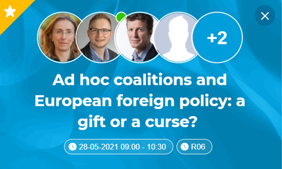 YfReykers's tweet photo. Interested in ad hoc coalitions in European foreign policy? Definitely have a look at the papers presented during this #EUIA21 panel. Excellent contributions by @johnkarlsrud, Tom Sauer, @BiedermannSteve and @MisikMatus. And thanks for the great comments, @F_Bicchi! https://t.co/tbHuxHPVzP