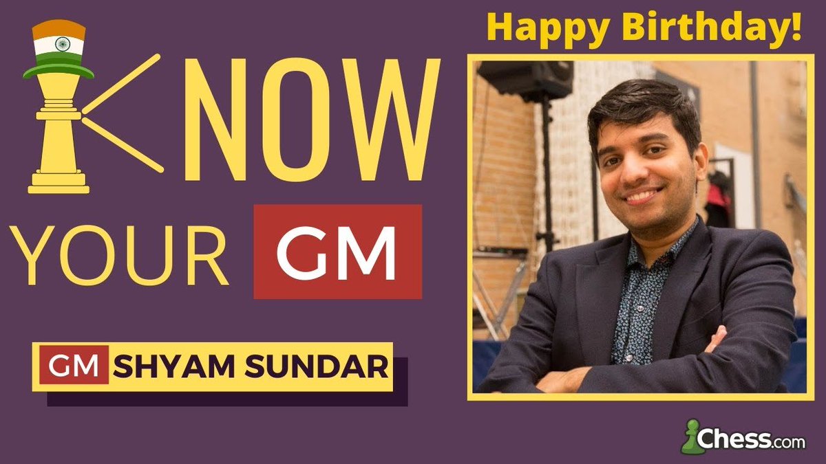 chesscom_in's tweet image. 🎂 Fabulous Birthday to India&apos;s 31st GM @Shyam_chess 

 🎂 Know some funny stories, his chess journey and his best chess game ▶️ youtu.be/xZNGBFHGNjc
