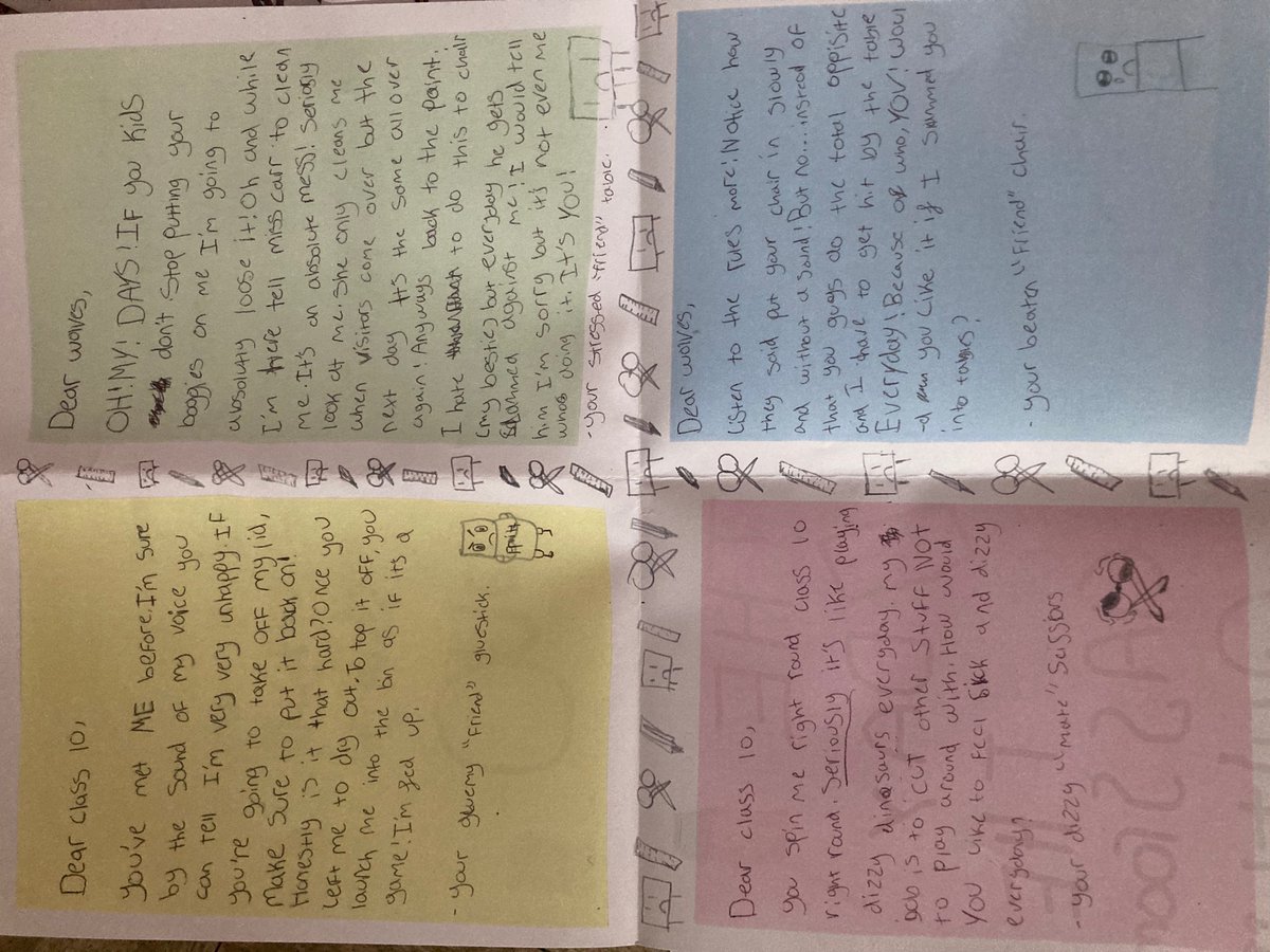 Story time this week at Intake 📚Year 6 pupils shared their books, ‘The Day the Classroom Quit,’ based on <a href="/OliverJeffers/">Oliver Jeffers</a> The Day the Crayons Quit! We think they’re the perfect sequel 😊