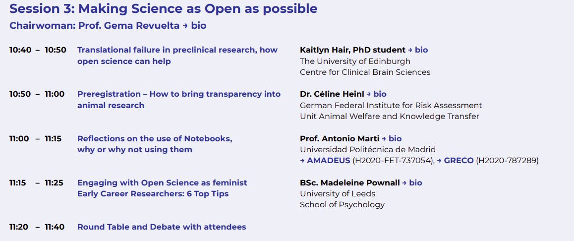 ProjectGreco's tweet image. At this very moment: @Kaitlyn Hair from the #University of Edingburgh, Centre for Clinical Brain Science on how #OpenScience can help with #translational failure in preclinical research.
#Science  
#research