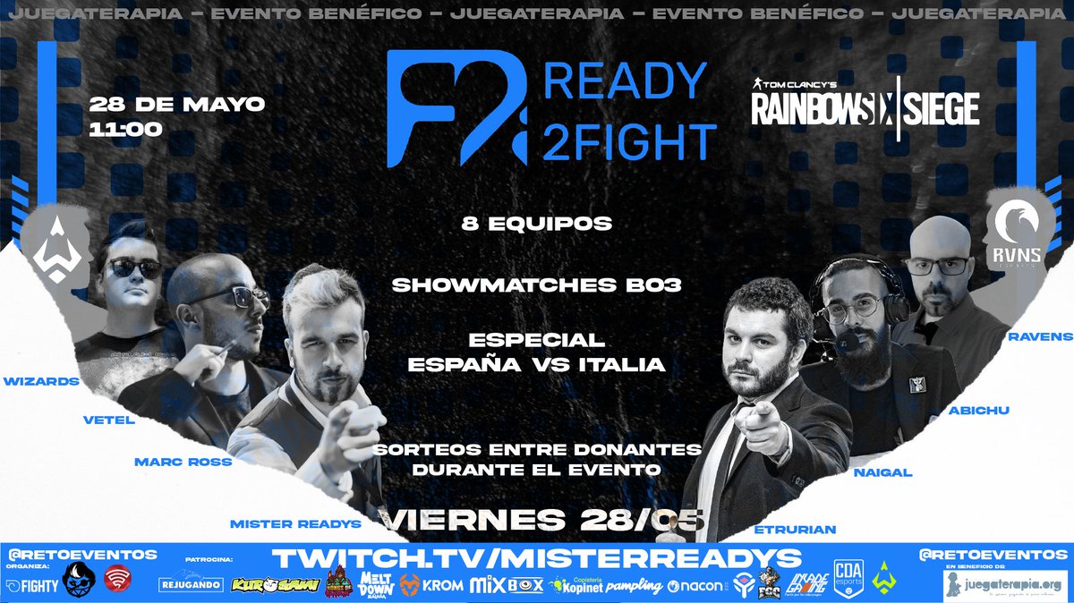 Es Viernes y eso significa...

¡RAINBOW 6!

Ya estamos en directo así que no dudéis en pasaros que esto va a ser la leche. Además recordaros que habrá un montón de sorteos, risas y buen rollo.
twitch.tv/misterreadys

#R2F