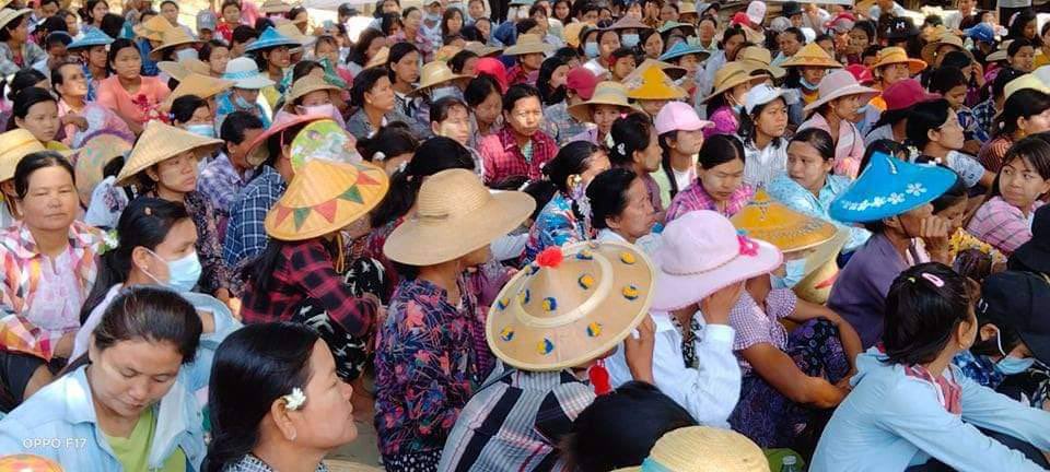Residents of Monywa staged an Anti Coup rally despite the junta’s suppression. #WhatsHappeningInMyanmar  #May28Coup  #ASEANrejectSAC