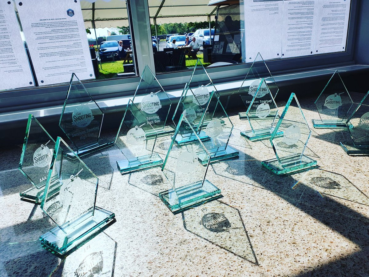 The #ClayShootingClassic trophies proudly on display!
