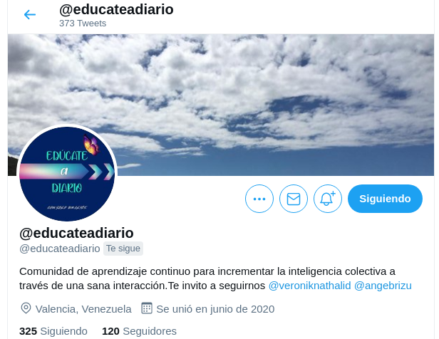 Hoy os recomendamos otra cuenta en Twitter.

Se trata de <a href="/educateadiario/">@educateadiario</a>  , comunidad de aprendizaje muy interesante.

#FelizViernes