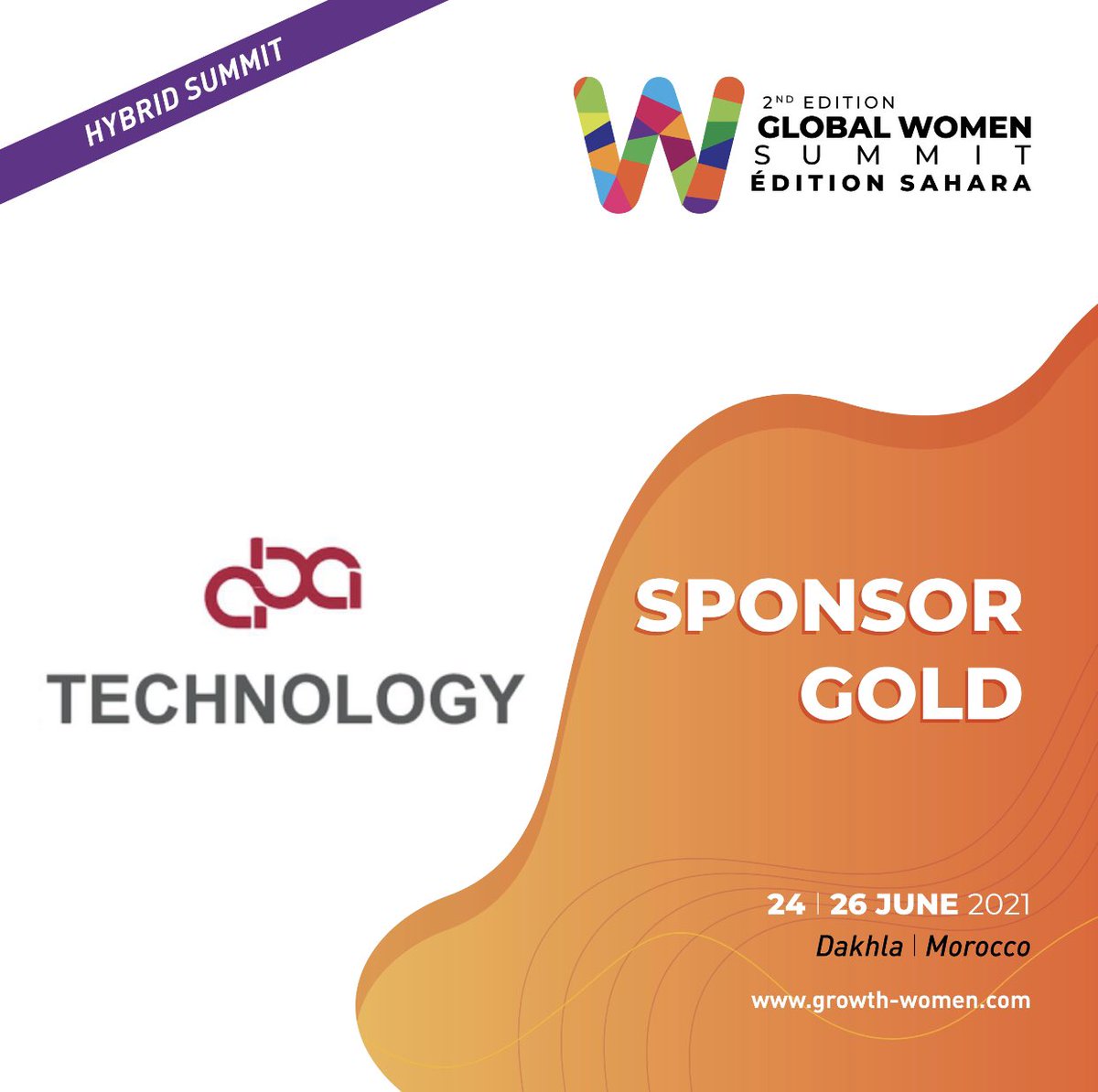 AissaHanane's tweet photo. Ravie de vous annoncer que #AbaTechnology filiale deb@capital_aba 
est Sponsor Gold du Global Women’s Summit - Edition SAHARA qui aura lieu du 24-26 Juin à #Dakhla 🇲🇦 Maroc

#womenempowerment #RestartAfrica 
https://t.co/f24DHQ4EHE https://t.co/UfmZKw9VSY