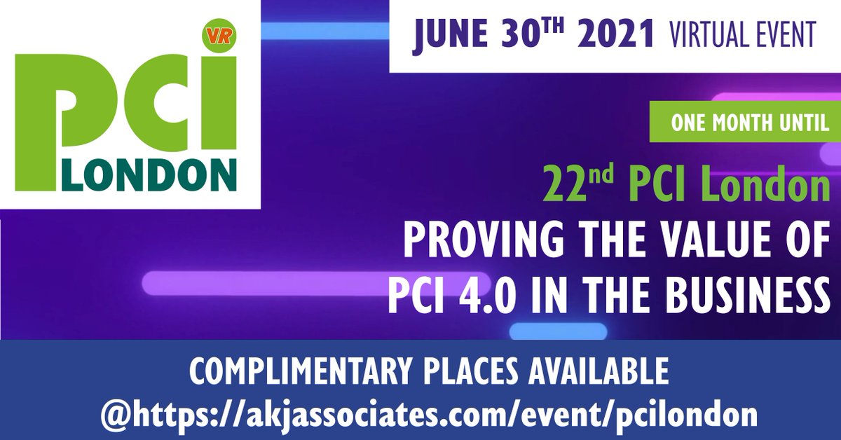 PCI_London's tweet photo. One month to go! Check out our amazing speakers and claim your place today: https://t.co/gRaqZORytY

#pcidss #dataprotection #compliance #pcicompliance #cybersecurity https://t.co/mH80f4HFlY