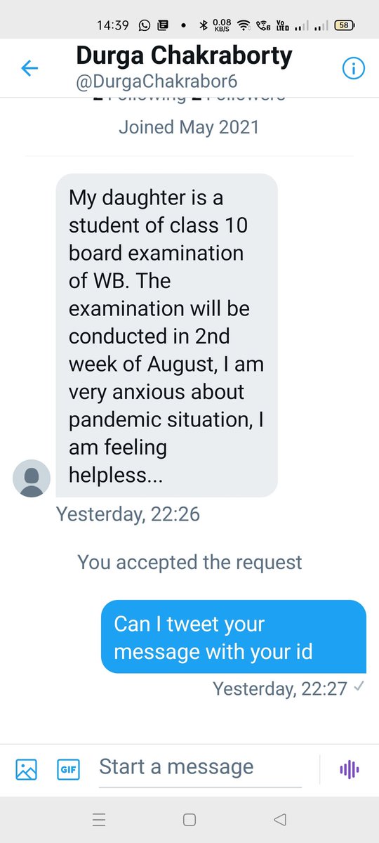 ThePradeepRawat's tweet photo. Another Student's
Worried mother @DurgaChakrabor6 writes to me 
She is very anxious about offline Exams in West Bengal @MamataOfficial Ji!
Please listen in to the request of a mother 🙏
#cancelExamsSaveStudent 
#cancelboardexam https://t.co/RzbLJXruTF
