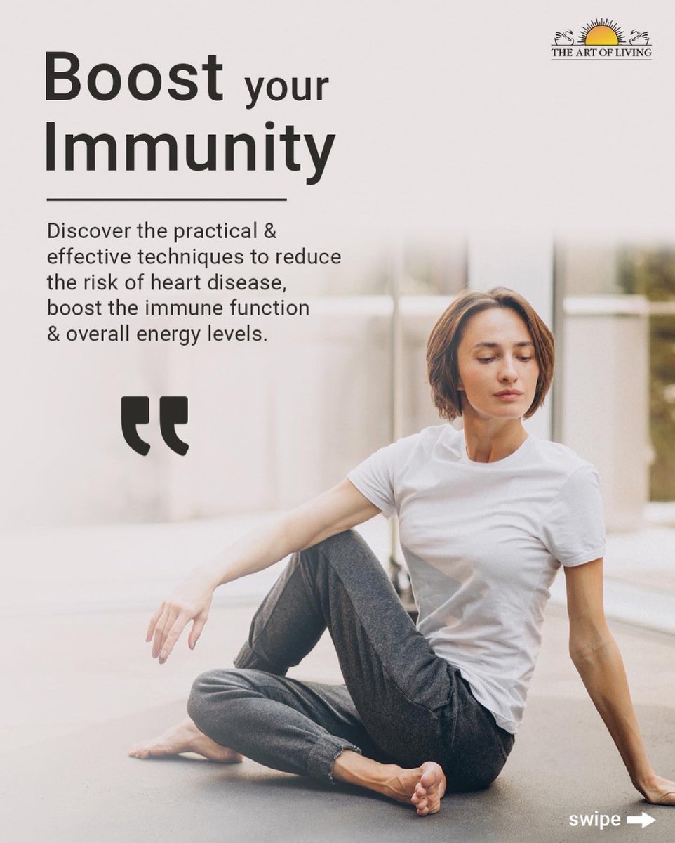 jitubhaiyajgd's tweet photo. 🌸 Do you know being Happy has direct connection with strong Immunity! 😇
 Join
@ArtofLiving Online 🧘🏻‍♀️ MEDITATION &amp; BREATH WORKSHOP
🎟️ Limited Seats ✅ Register now!!

Register Online on :https://t.co/KCA8wtBgls
Or 📲 9724623424
#onlinemeditationandbreathworkshop #onlineworkshop https://t.co/rhGxQbUxGa