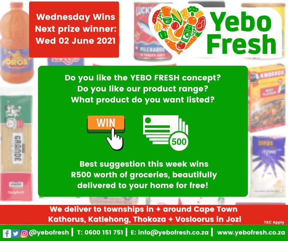 yebofresh's tweet photo. We need yr help🙏🏽
👉🏽 What products do you wish to see on our website?
👉🏽 What would you want to order online?
👉🏽 Pls share yr suggestion + you stand a chance to win R500 worth of groceries🙌🏽
#new #comment #competition #win #capetown #kathorus #township #townshipshop #yebofresh https://t.co/VRHbIJonvl