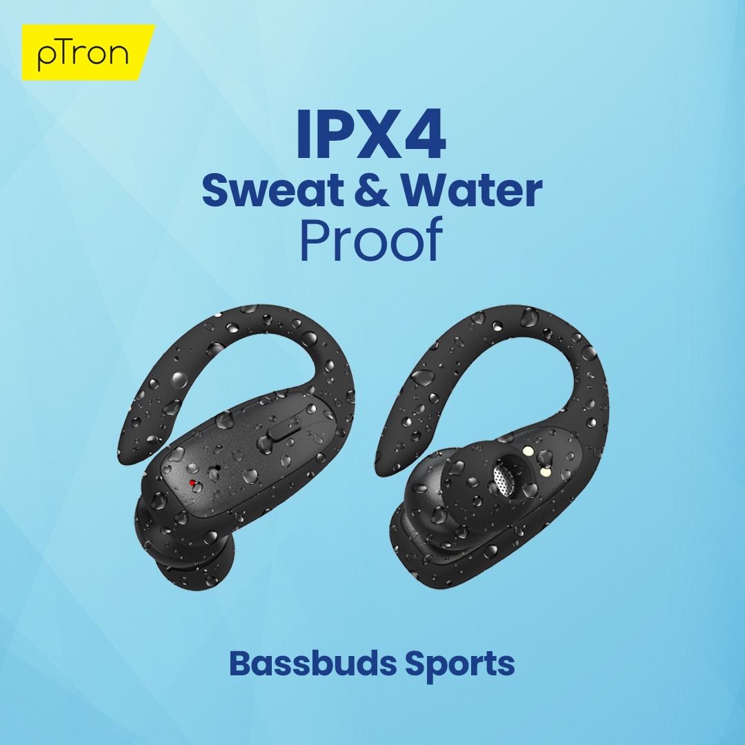 PtronGlobal's tweet photo. Don't let anything come between you and your goal. IPX4 Sweat proof design to keep your #thrill going. #BassbudsPro #PowertoThrill
#pTron #BeLoudBeProud #pTronIndia #TWS #TrueWirelessEarbuds #BluetoothEarbuds #BluetoothEarphones #Earphones #SportsVersion #SweatResistant https://t.co/LM4DENtRRi