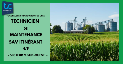 👉tc-consulting-rh.fr/poste/technici…

Bonjour à Tous,

Nous cherchons un ou une Technicien de Maintenance Itinérant H/F pour le 1/4 Sud Ouest. Je vous invite à postuler ou à partager 😉
#tcconsulting #recrutement #technicien #maintenance #sav #itinerant #sudoue