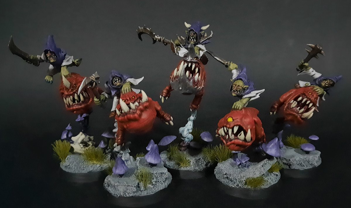 Warped_Paint's tweet photo. There is no stopping the squig stampede. Up next the bouncy knights of the realm.
#WarhammerCommunity #AgeofSigmar #gloomspitegitz #moonclan #PaintingWarhammer #Warmongers https://t.co/AvIj7FiIqU