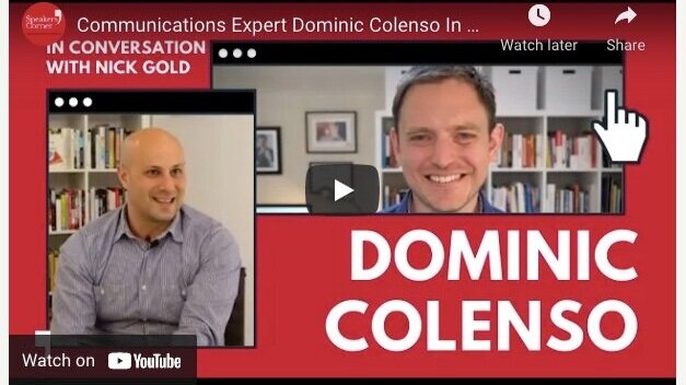 dominiccolenso's tweet photo. I had the pleasure of talking to Nick Gold @Speakers_Corner where we discussed what business needs to learn about delivering down the camera. I hope you like it. https://t.co/DmtJSpdYgo #IMPACT #VirtualPitching #VirtualMeetings https://t.co/Pl2buaYyqr
