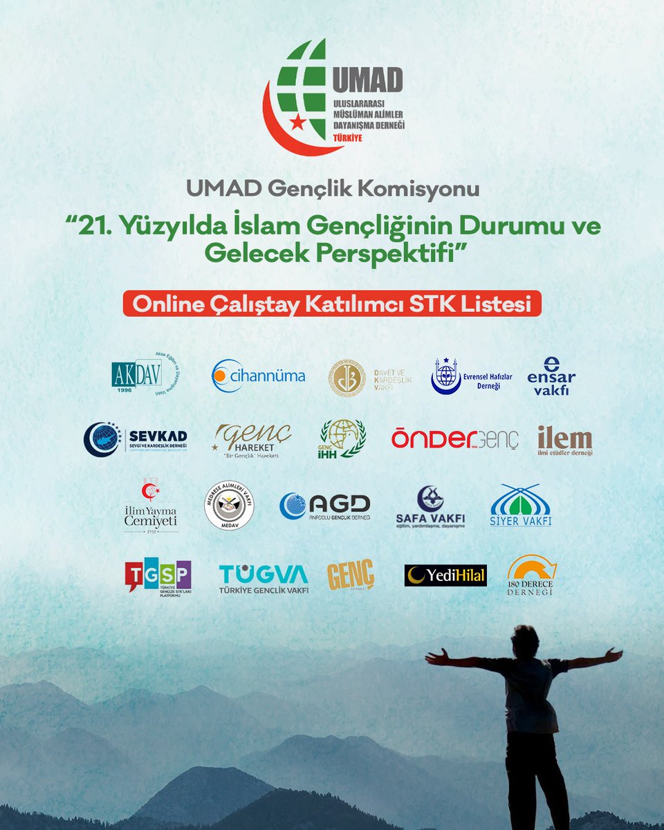 Kıymetli Gençler, 

Genç ÖNDER'in de içerisinde bulunduğu UMAD Gençlik Komisyonu, farklı STK'larla işbirliği halinde kalarak genç Müslümanların günümüzdeki sorunlarına çözüm önerilerini tartışmak üzere toplanacaktır. Bu değerli programa davetisiniz.

🕑29 Mayıs 14.00