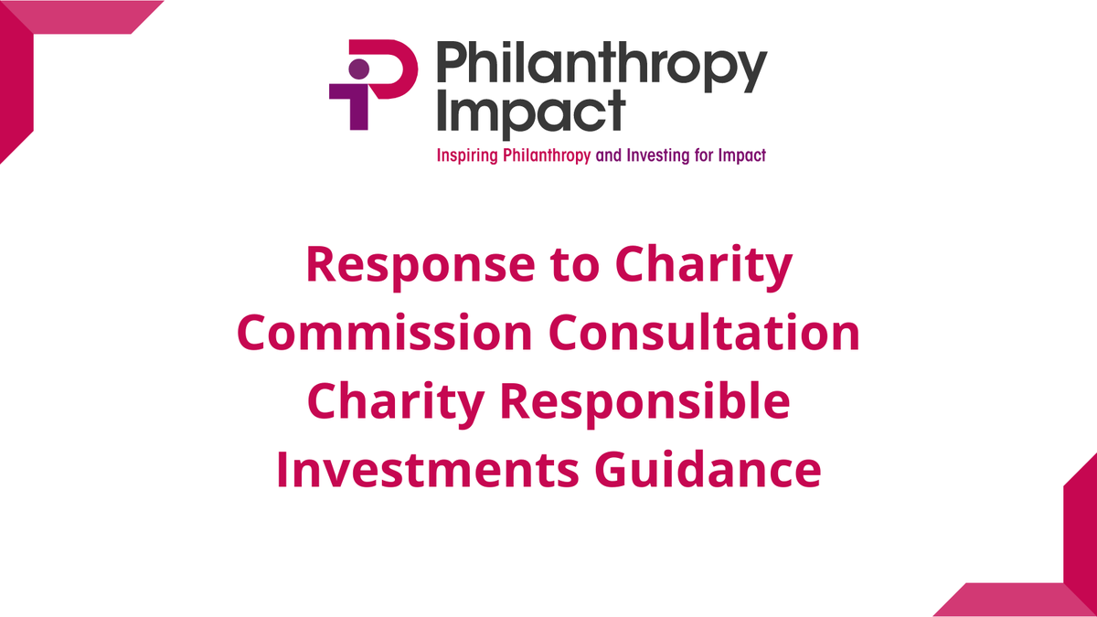 PhilanImpact's tweet photo. Last week, we submitted our initial response to the Charity Commission Consultation on Charity Responsible Investment Guidance.
Read the report 👇
https://t.co/yMnVZbHVHN
#CharityCommissionConsultation #InvestmentGuidance #ImpactInvesting #CharitableOrganisations https://t.co/e8zMVFu26U