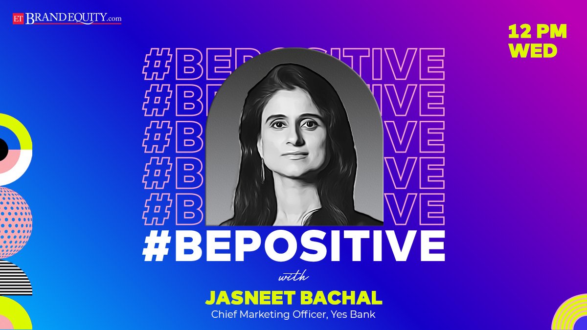 ➢Join us for the 1st episode of #BEPositive on 2nd June, 12 PM!

A special series will go #live on our social media channels where Ad veteran <a href="/ambimgp/">Ambi Parameswaran</a> interviews leading marketers on the secret ingredients that made them successful marketers. Ep 1 features <a href="/JassGo/">Jasneet Bachal</a>, CMO, <a href="/YESBANK/">YES BANK</a>