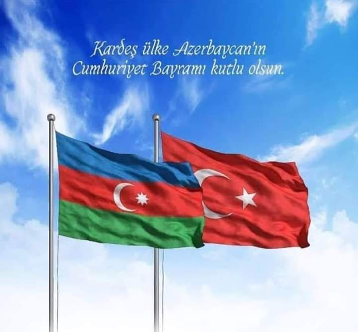 Dost ve kardeş ülke Azerbaycan'ın Cumhuriyet Bayramı kutlu olsun! 🇹🇷

 Dost və qardaş ölkə Azərbaycanın Respublika Günü mübarək olsun. 🇦🇿

#Azerbaycan103Yaşında