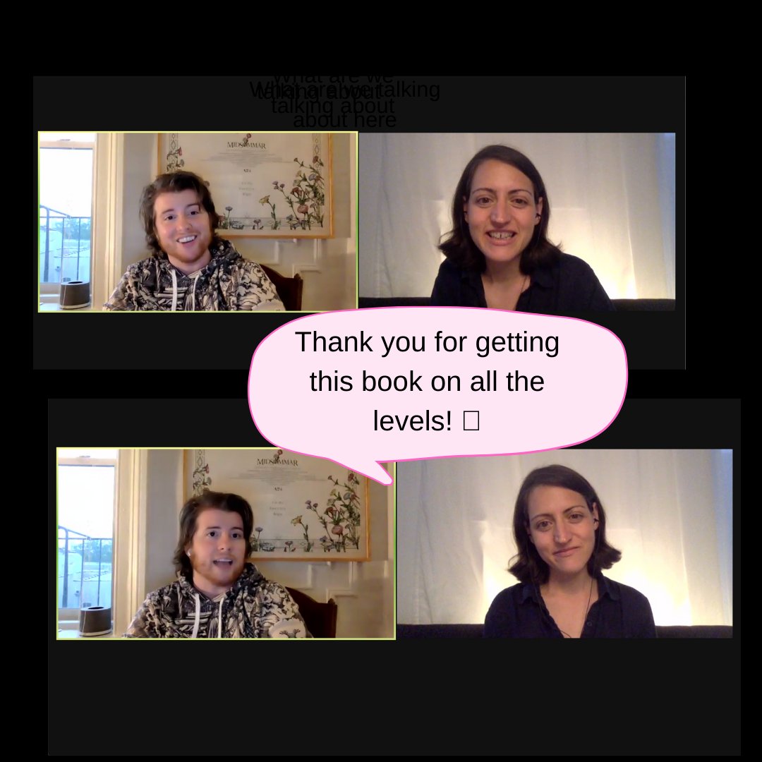 What a delightful, insightful conversation with <a href="/daniel_m_lavery/">Daniel M. Lavery</a> via <a href="/TomboloBooks/">Tombolo Books</a> / <a href="/papercutsjp/">Papercuts Bookshop</a>!! Thank you <a href="/FriendJeff/">Duck Quacksman</a>! Extra points for yielding the funniest screenshots of the zoom tour