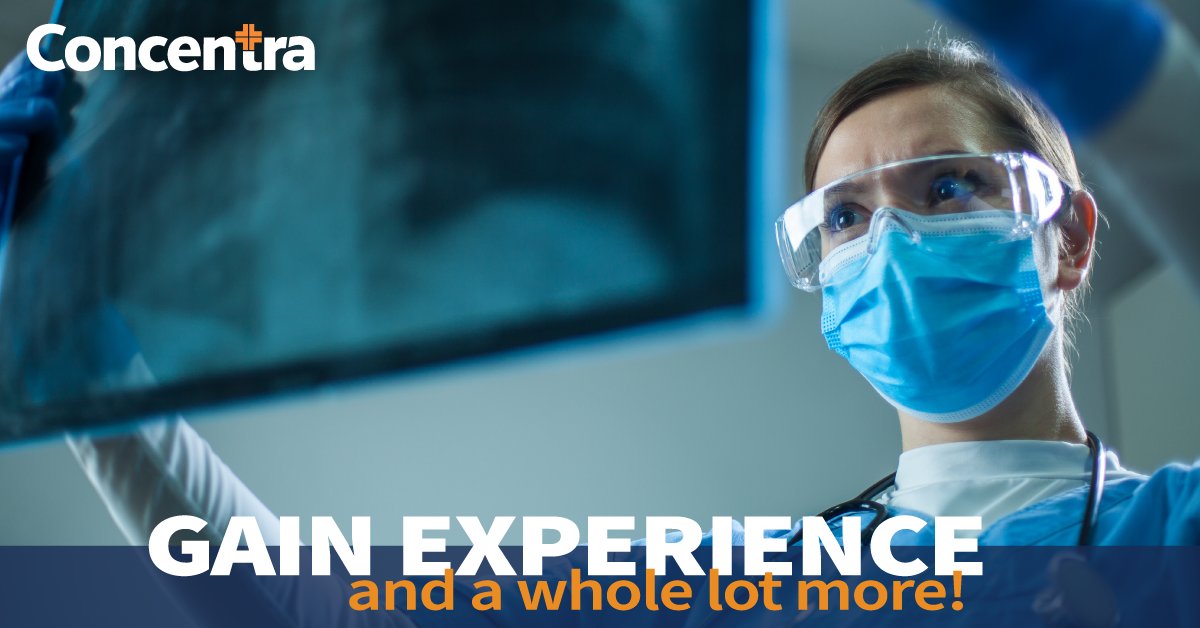 ConcentraClinEd's tweet photo. School can be difficult, especially these days. That’s why when you do your rotation with @ConcentraHealth rotation we offer free certification trainings, a network of colleagues to support you, and even a possible job offer! https://t.co/oATq5qUCcB