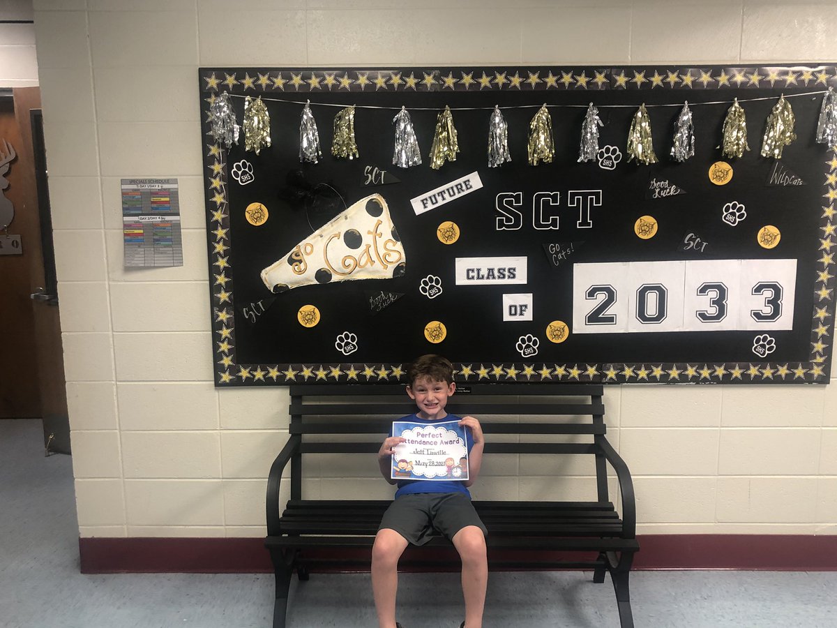 Perfect Attendance for the 2020-2021 school year. Jett Linville