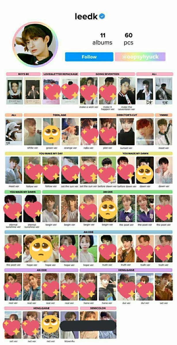 cwynncart's tweet photo. WTB LFS PH 

Dk Wonwoo Dino Jeonghan album pcs

💖 - Have
🥺 - Prio pcs

• Prefer 2+ pcs per seller ‼️

• no to op 🥺

🏷️ Dk wonwoo Jeonghan Dino photocard pc boys be an ode ta teen age semicolon Henggare https://t.co/OKFwGR0lQo