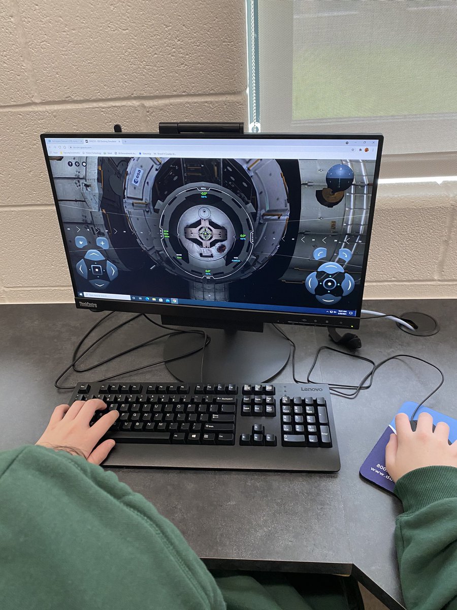 Aerospace 1 students testing their skills docking the SpaceX Crew Dragon to the ISS. https://t.co/5cG9PmYGlj @IndyNationCTE https://t.co/T1HuDaC6xZ