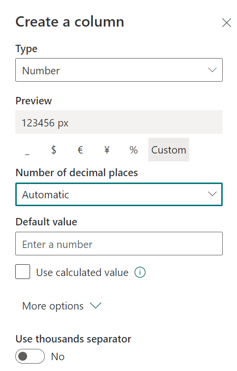 Not sure when this showed up, but this is pretty cool! Adding custom prefixes/suffixes without having to do formatting is a really nice addition! #SharePoint