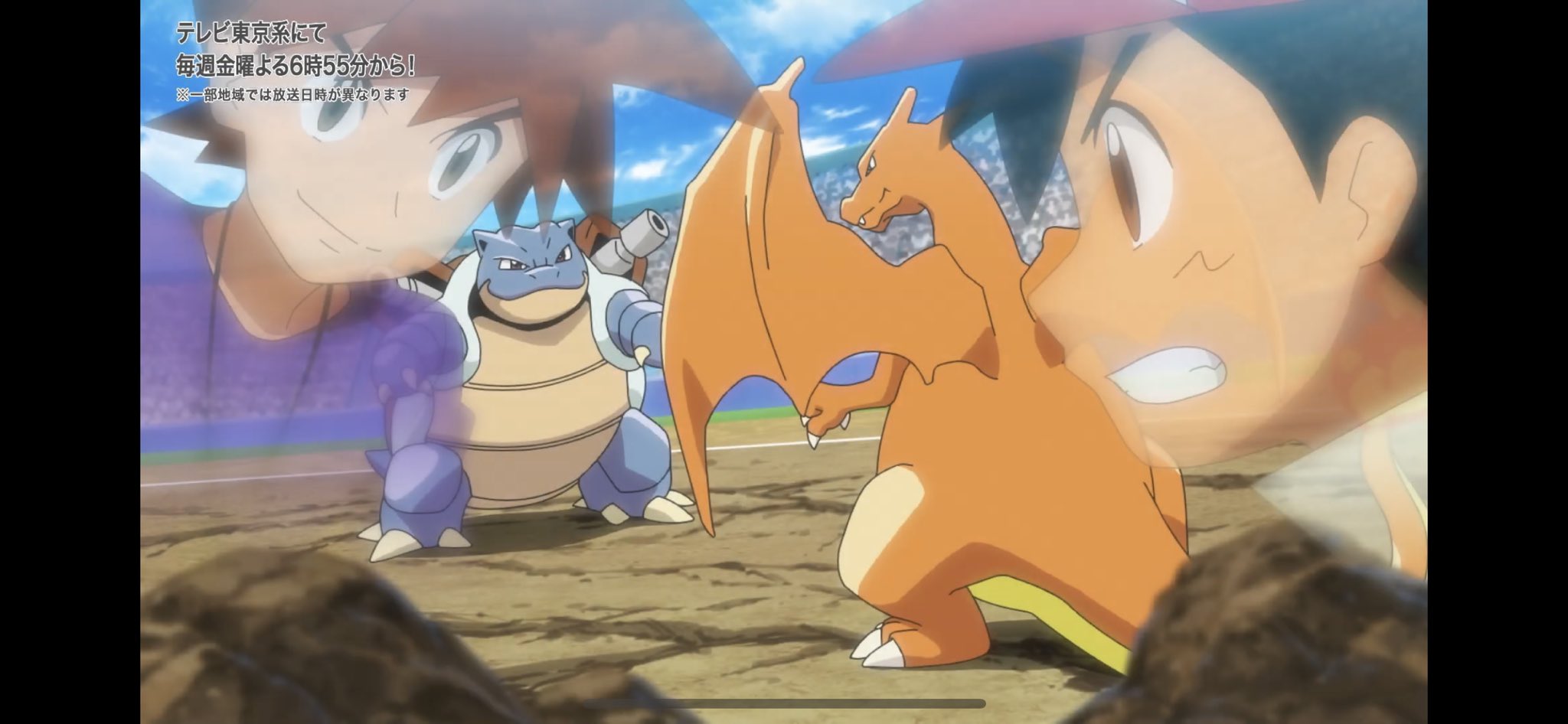 Saltyʕ ポケモンやばかったァ 世代だったシーンがリメイク みたいに描かれてて泣いたわ 引き分けのモンスターボールの絵やジョウトリーグのサトシ対シゲル シンオウリーグのゴウカザルでシンジが描かれるとは思わなかった エモすぎる
