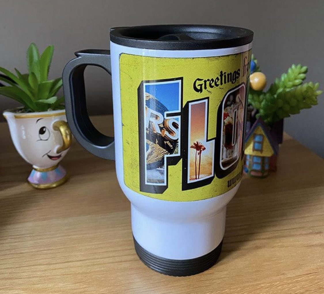 Dis4B's tweet photo. You can buy this stainless steel, Greetings from Florida travel mug here: https://t.co/pWmg7SySzq https://t.co/RGSJRJQRs8