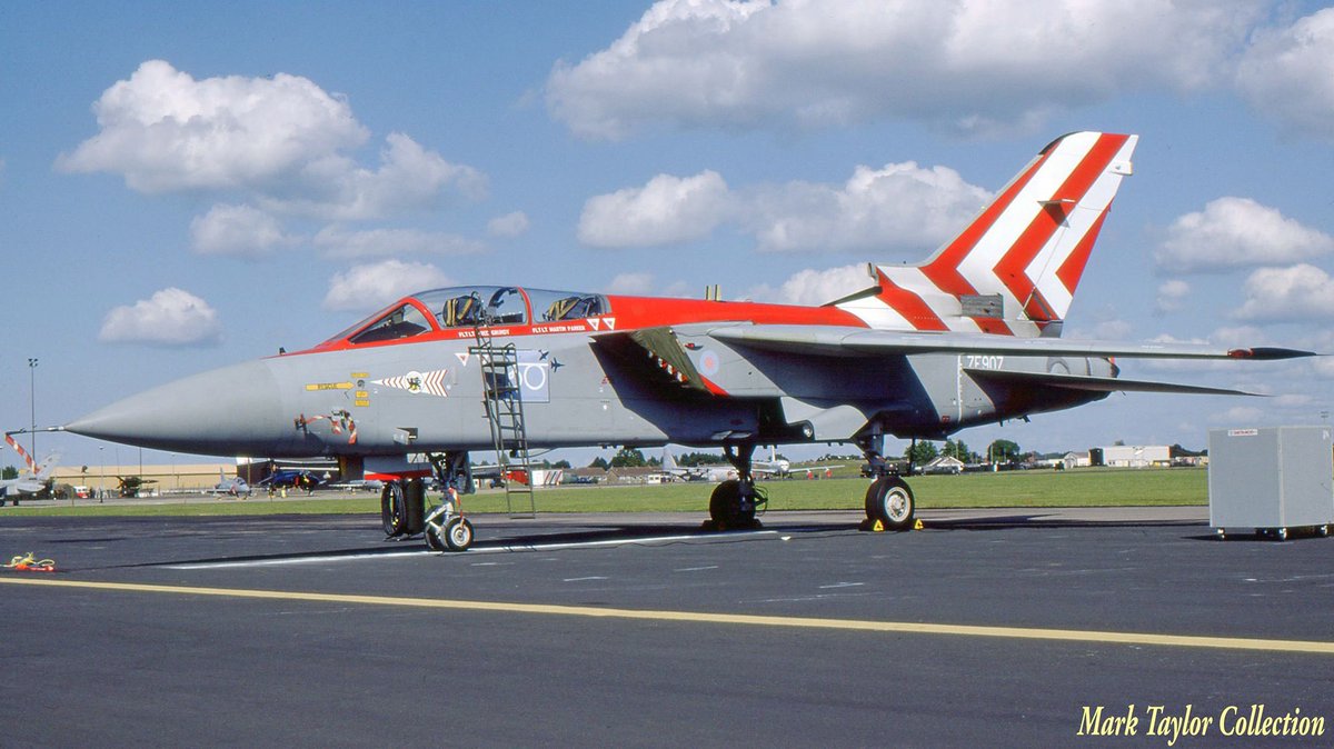 dava68rich's tweet photo. @RAFConingsby @RAFTyphoonTeam @RoyalAirForce Love it! Almost as good as 229 OCU’s ‘Red Zebra’ of the 90’s. (ZE907). 😂😉.#themightyfin #f3friday #gulfwarjet #Oldskool https://t.co/BdvDkpEwDh