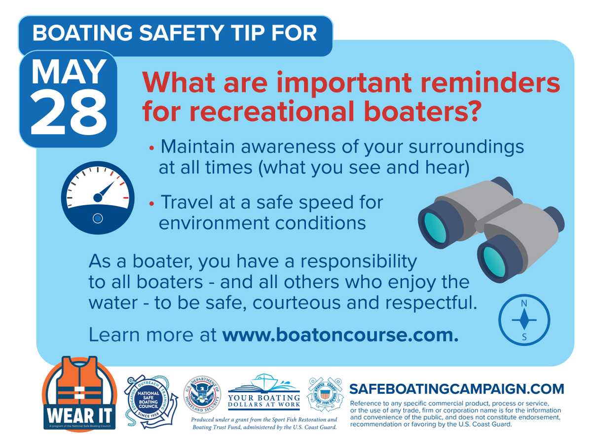 BoydLakeStatePk's tweet photo. Always maintain a proper lookout and be aware of other boaters and the environment while boating.

Make sure you are following the navigation laws as well! At Boyd there is a counterclockwise direction on both the south and north ends of the lake. 

#nationalsafeboatingweek https://t.co/YGbDFX0A0F